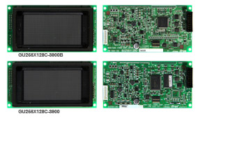 GU256X128C-3900B (top) GU256X128C-3900 (bottom) Vacuum fluorescent display (VFD) module