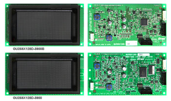 GU256X128D-3900B (top) GU256X128D-3900 (bottom) Vacuum fluorescent display (VFD) module
