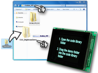 Move the Noritake VFD module code library demo into code library's folder Move the Noritake VFD module code library demo into code library's folder