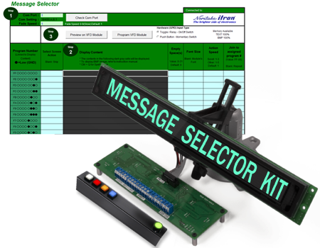 Message Selector Kit with GU512X32H-3900 and GPIO Interface Board Message Selector Kit with GU512X32H-3900 and GPIO Interface Board
