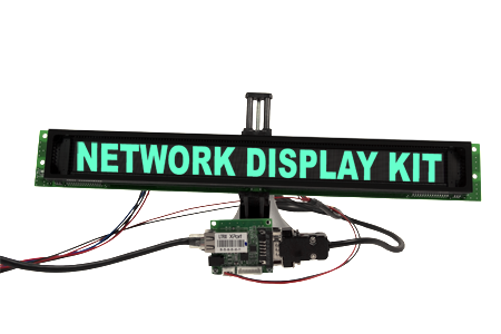 Network Display Kit with GU512X32H-3900 vacuum fluorescent display and LanPort Network Display Kit with GU512X32H-3900 vacuum fluorescent display and LanPort