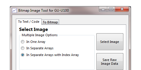 Bitmap Image Tool for GU-U100