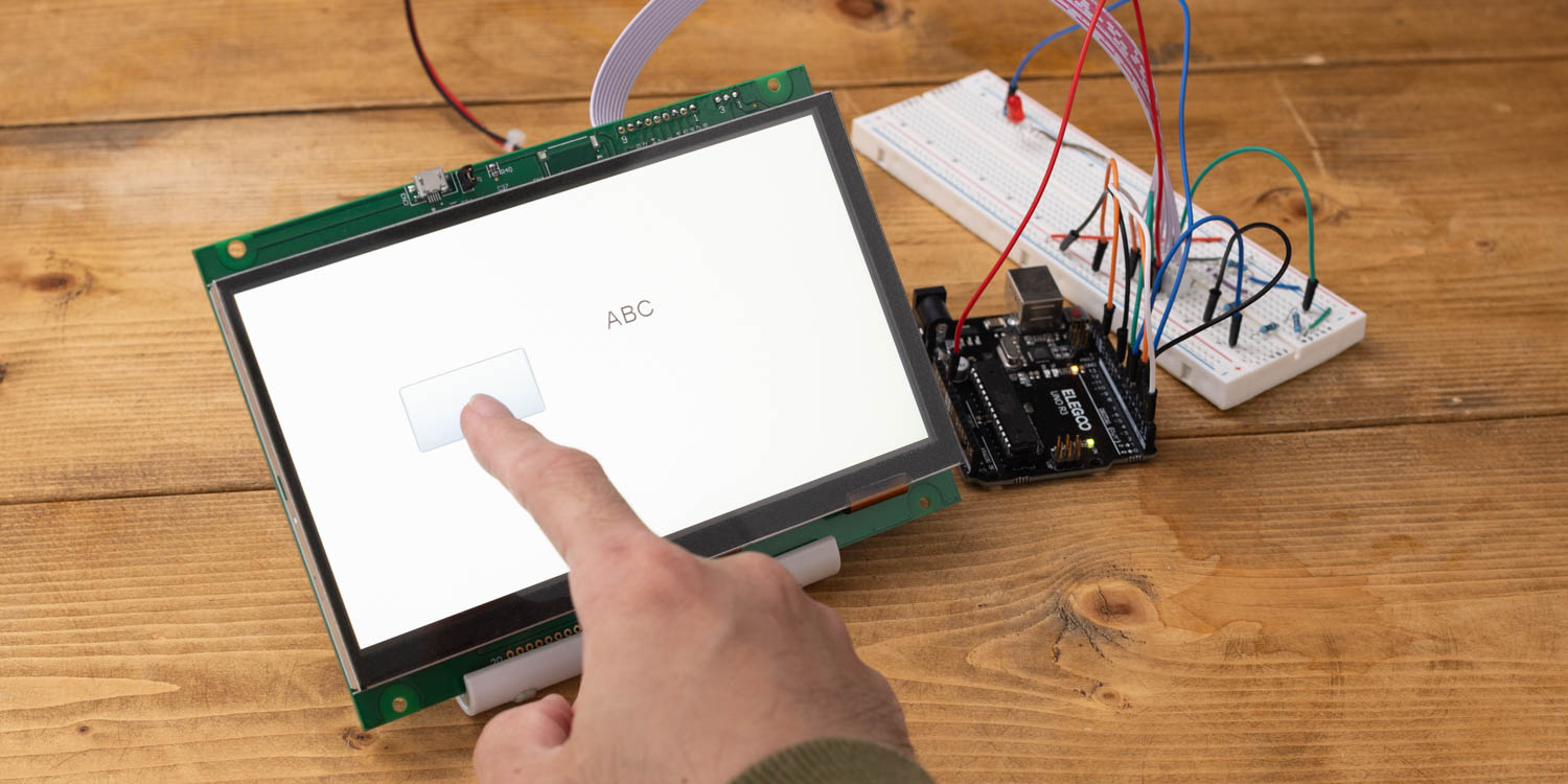 Connecting an Arduino to a touchscreen and displaying text messages