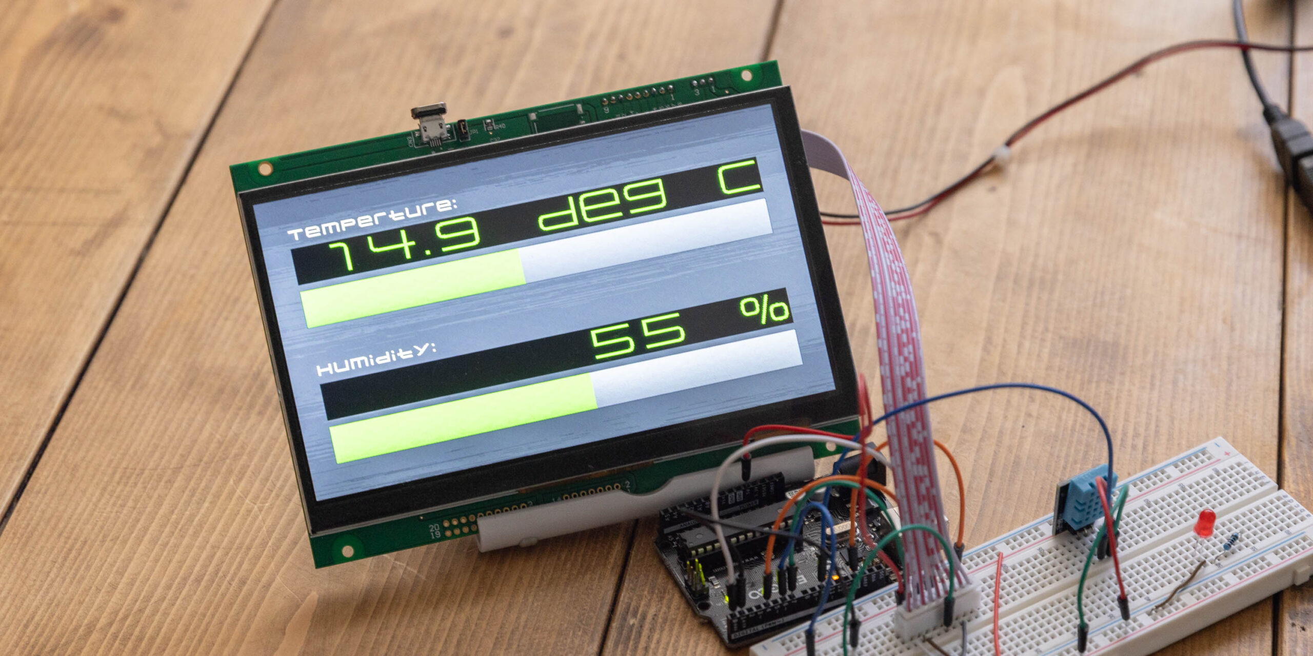 Display values obtained from Arduino in a highly visible design
