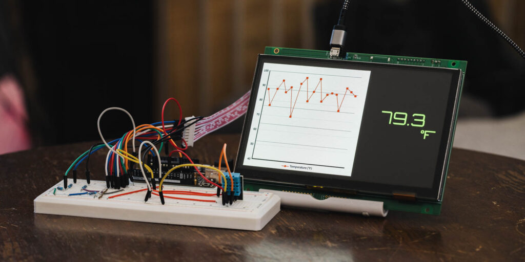 Displaying Real-Time Graphs from Temperature Sensor Data